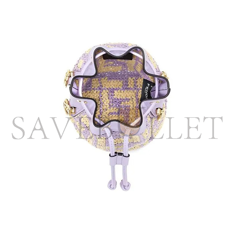 F**di mini mon tresor logo bucket bag anemone purple 8bs010ad6jf1c6u (18*12*10cm)